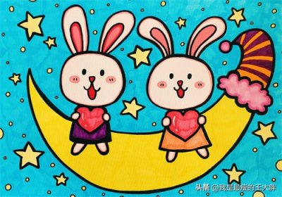 小兔子简笔画,可爱的幼儿创意画小兔子,兔子儿童画,快来收藏吧