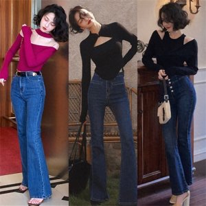 今年秋天正流行“喇叭裤”,时髦还很显瘦,怎么穿都不过时